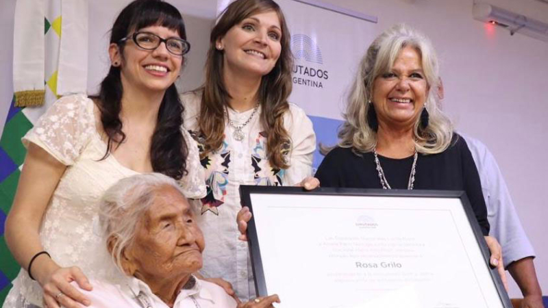 Legisladoras nacionales homenajearon a Rosa Grilo, última sobreviviente de la Masacre de Napalpí