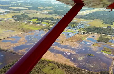Enorme espejo de agua en gran parte del Chaco