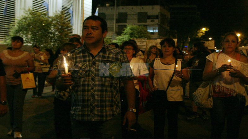 Marcha de docentes privados por los aportes adeudados