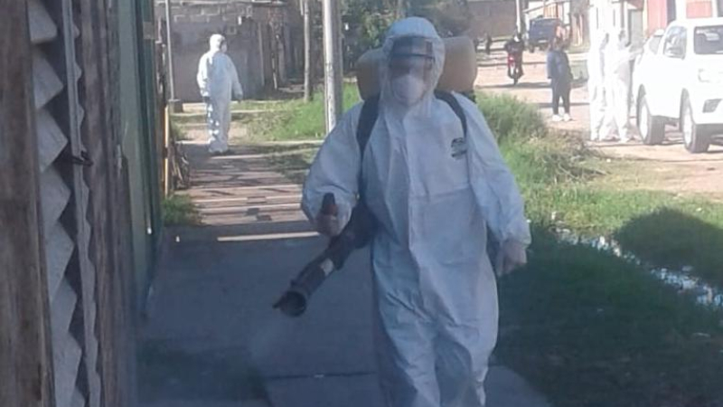 Actúan contra la pandemia en el barrio Chiliyi