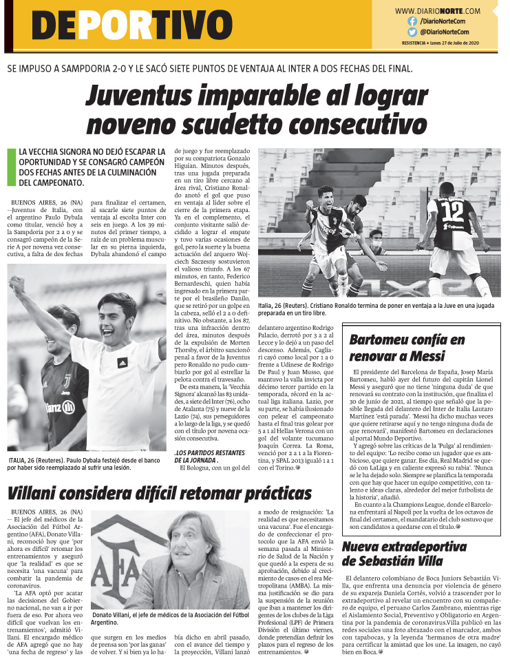 Juventus imparable al lograr noveno scudetto consecutivo
