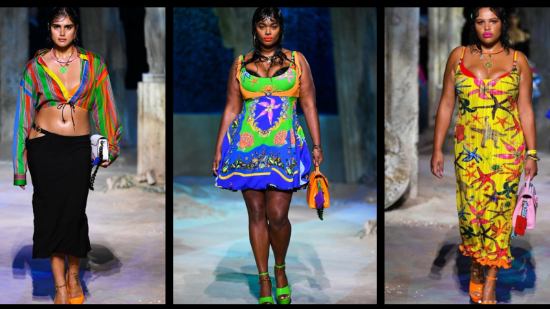 Con las modelos de talla grande Versace hizo historia en la Semana de la Moda de Milán