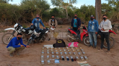 Castelli: incautan mas de 30 kilos de droga en El Impenetrable
