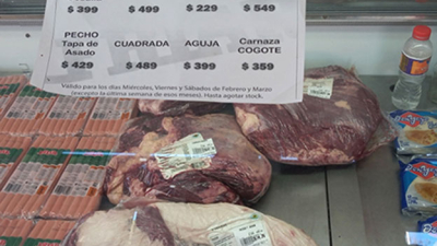 La carne de Precios Cuidados, solo sigue en dos locales