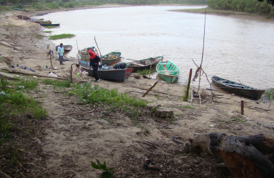 Con un nivel de 0,80 centímetros, en el río no hay tráfico fluvial posible