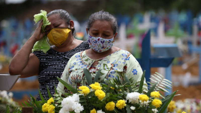 Brasil registra la mayor cifra de muertes por coronavirus en más de un mes