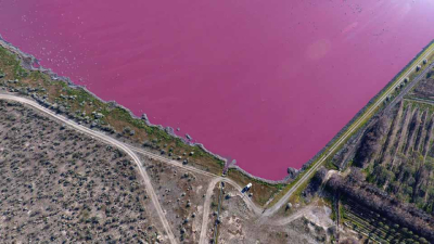 Chubut: las lagunas rosadas no son una maravilla natural