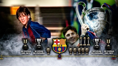 El Barcelona, antes y después de Messi: 38 títulos de diferencia