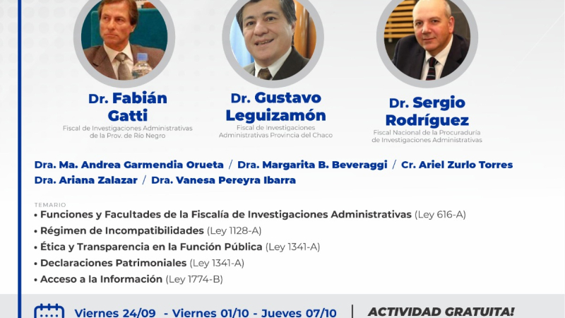 FIA Chaco realiza tres jornadas virtuales gratuitas de capacitación para municipios