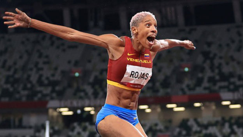 La venezolana Yulimar Rojas batió su propio récord mundial de triple salto