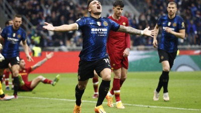 Lautaro Martínez anotó para el Inter que venció a Roma y es puntero