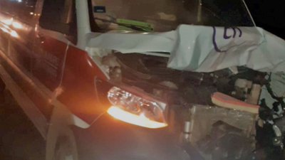 Un caballo suelto en la ruta 16 casi causa una tragedia a combi con pasajeros