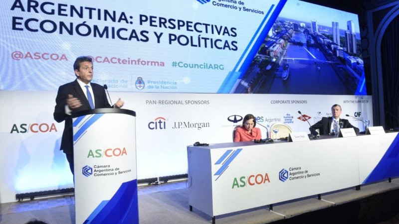 Sergio Massa en el Consejo de las Américas: "Paz social y orden macroeconómico"