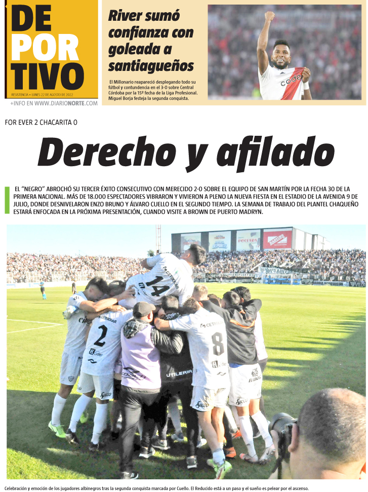 Derecho y afilado 