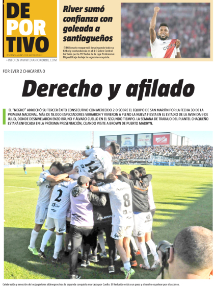 Derecho y afilado