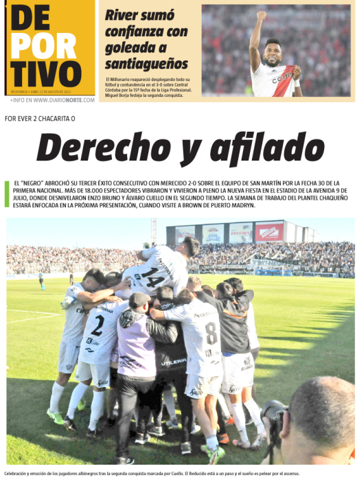 Derecho y afilado 