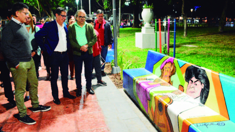 Gustavo Martínez presentó las nuevas obras artísticas de la Plaza 25 de Mayo