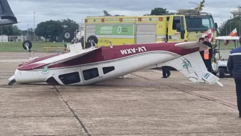 Insólito accidente en el aeropuerto de Corrientes
