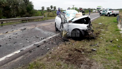 Siniestro fatal en la ruta 11 con dos muertos a la altura de Basail