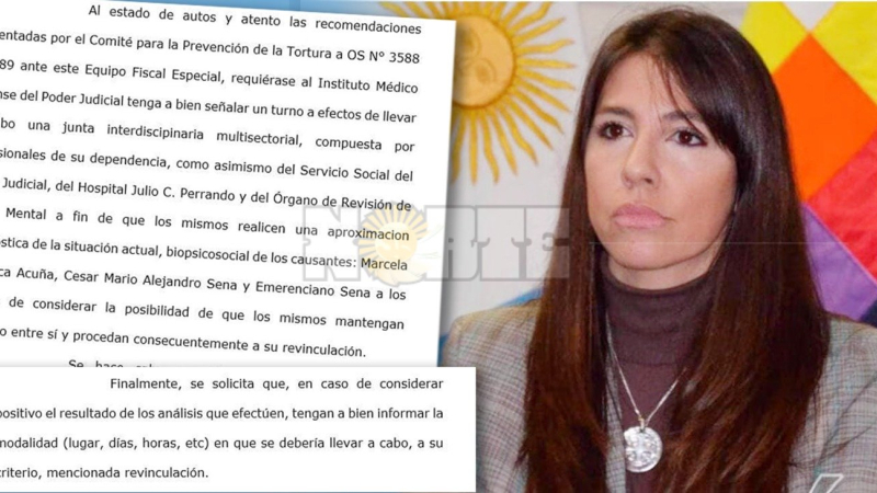 Los fiscales confirmaron lo de la junta interdisciplinaria y la querella dice: "Es inevitable que los Sena se vean"