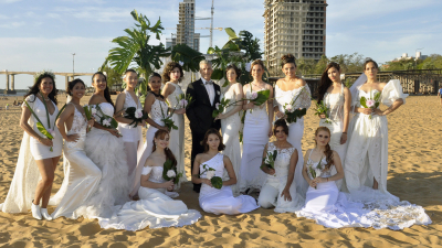 Novias en la playa