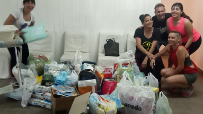 Clase de zumba solidaria para colaborar con el Pediátrico y el Perrando