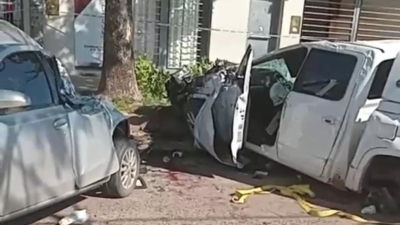 Impactante siniestro vial en avenida San Martín