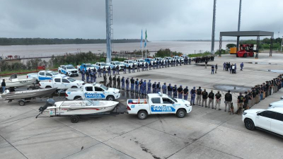 Megaoperativo contra el narcotráfico sobre la costa del río Paraguay
