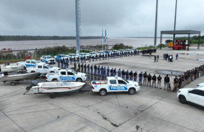 Megaoperativo contra el narcotráfico sobre la costa del río Paraguay