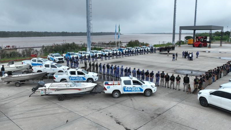 Megaoperativo contra el narcotráfico sobre la costa del río Paraguay
