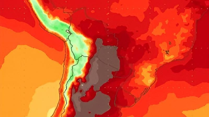 Desde el lunes, la Argentina será el país más caluroso