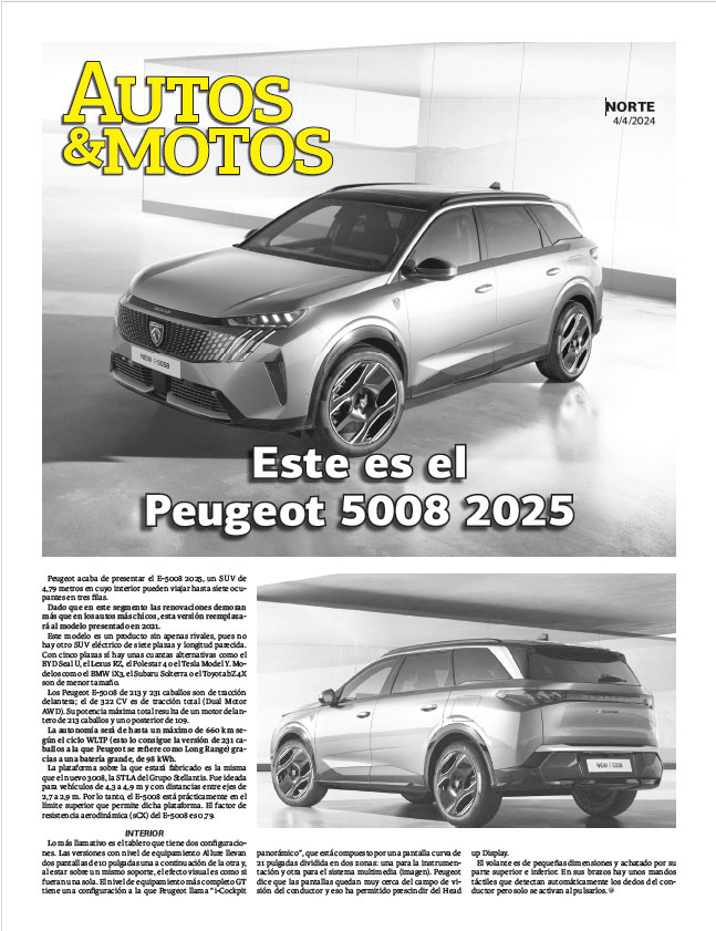 Este es el Peugeot 5008 2025