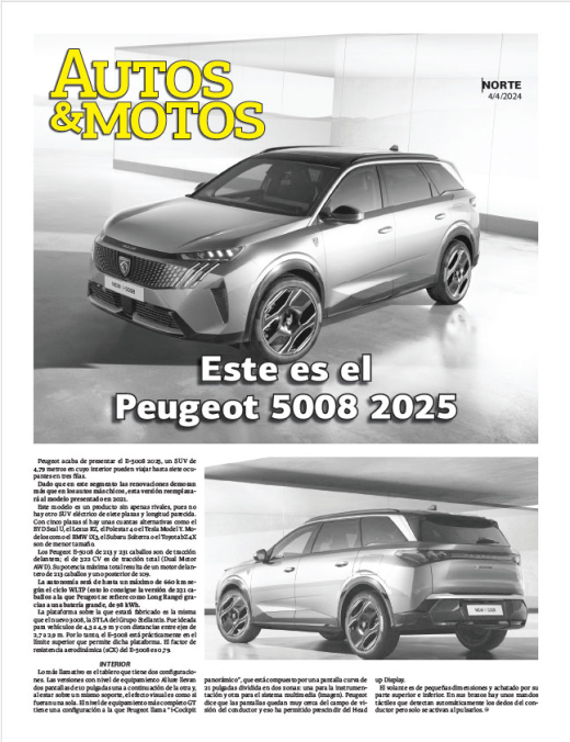 Este es el Peugeot 5008 2025