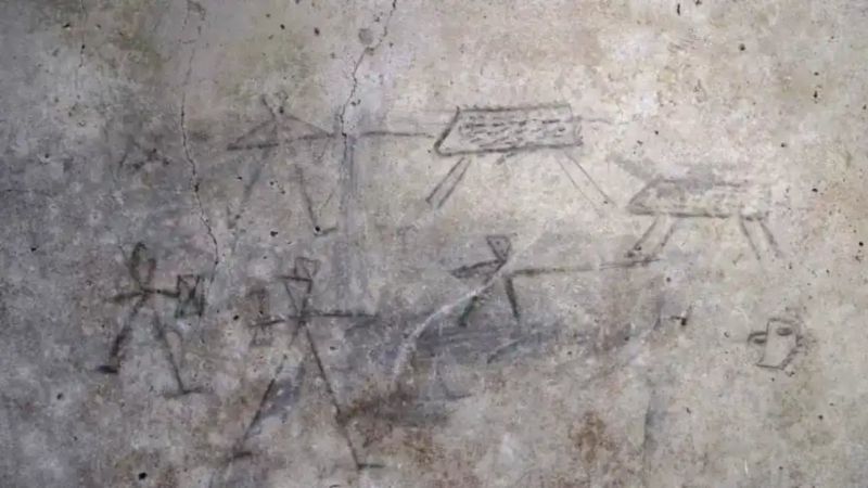 Arqueólogos hallan en Pompeya dibujos infantiles sobre gladiadores