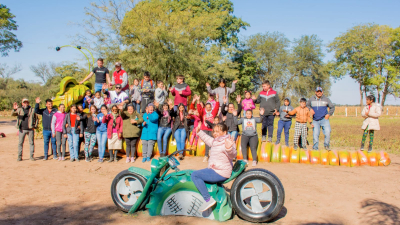 Inauguraron un pequeño parque ecológico en la escuela 703 de Pampa Bolsa