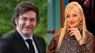 Javier Milei y "Yuyito" González se dieron su primer beso en público