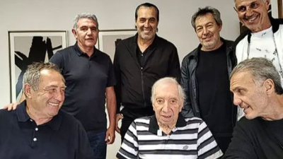 Campeones del mundo de 1986 visitaron a Carlos Bilardo