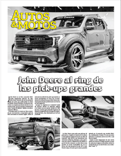 John Deere al ring de las pick-ups grandes