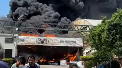 Dantesco incendio en curtiembre de Las Toscas