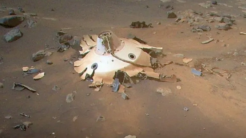 El Ingenuity Helicopter de la NASA descubrió restos de una nave en Marte