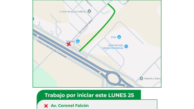 Tránsito restringido por bacheo en avenida Coronel Falcón y la colectora de la ruta 16