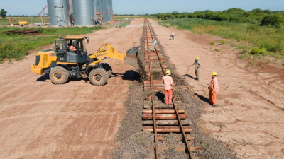 Sáenz Peña: construyen desvío ferroviario en el Parque Industrial