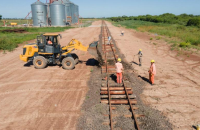 Sáenz Peña: construyen desvío ferroviario en el Parque Industrial