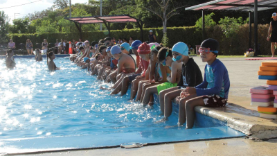 Realizaron muestra de actividades acuáticas y un cierre con Aquagym