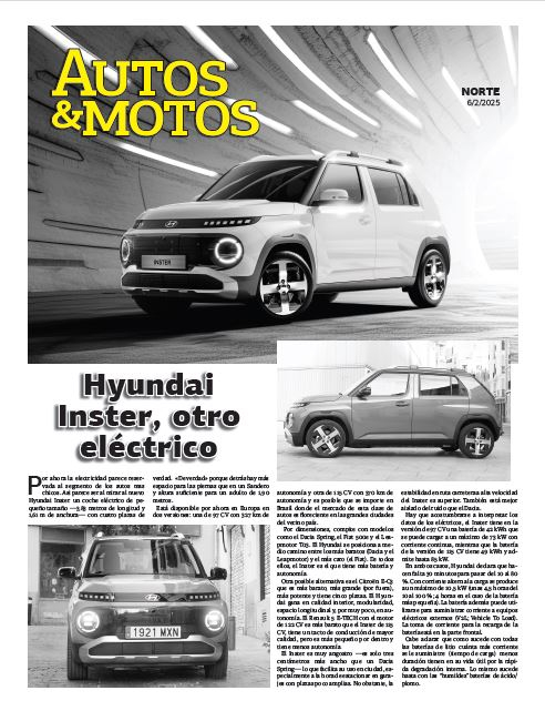 Hyundai Inster, otro eléctrico
