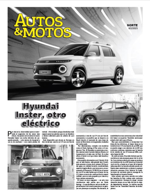 Hyundai Inster, otro eléctrico