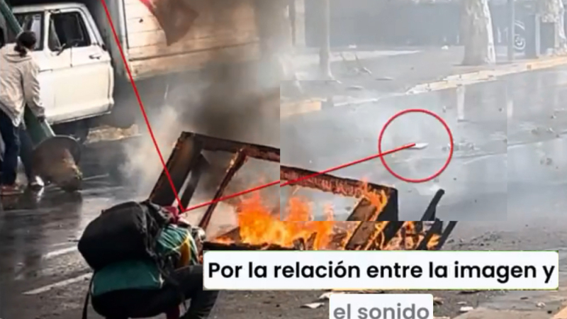 Peritos reconstruyen la trayectoria del disparo que hirió a Pablo Grillo