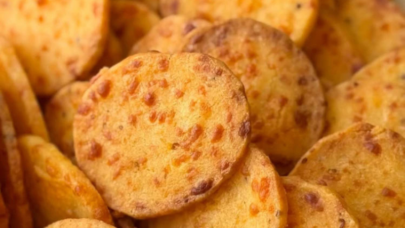 Crackers de queso: la receta con 3 ingredientes para la merienda