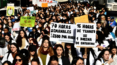 Masiva movilización en apoyo a los trabajadores del Hospital Garrahan
