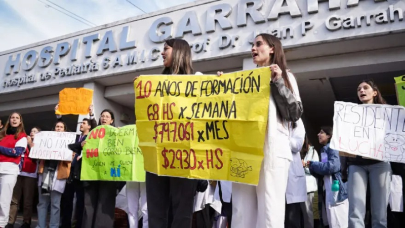 El presupuesto del Garrahan cayó un 54% real
